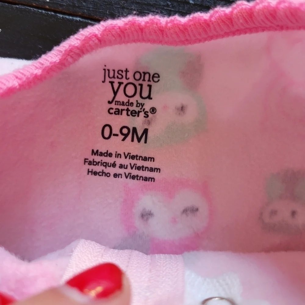 Just One You Carter's Baby Girl 0-9 Months Light Pink Fleece Sleep Sack Owls